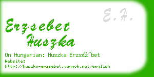 erzsebet huszka business card